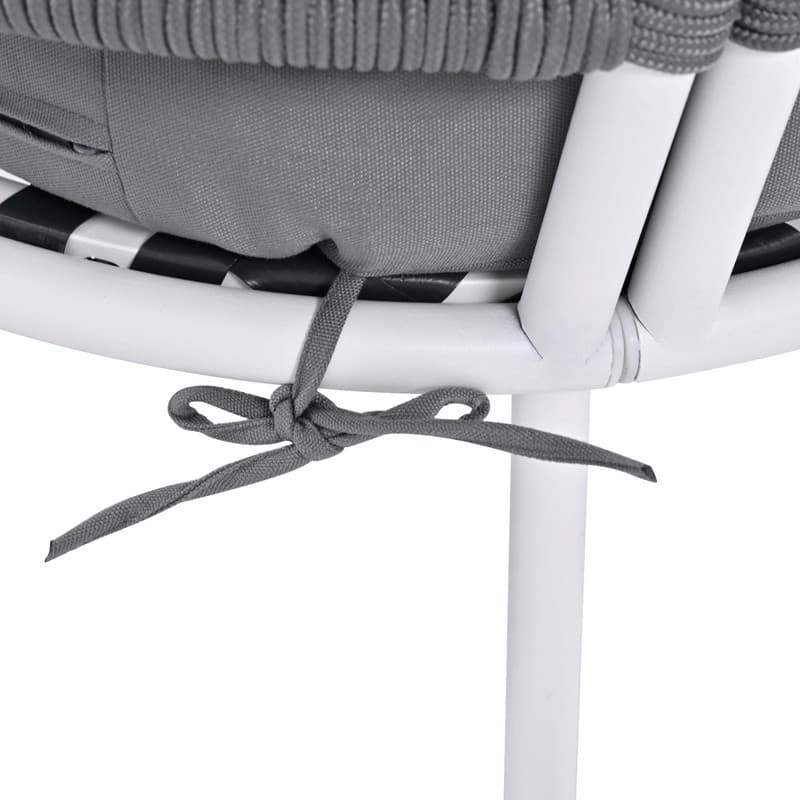 4-Piece Boho Rope Patio Furniture: Outdoor Seating with Acacia Wood Table, Thick Cushions
