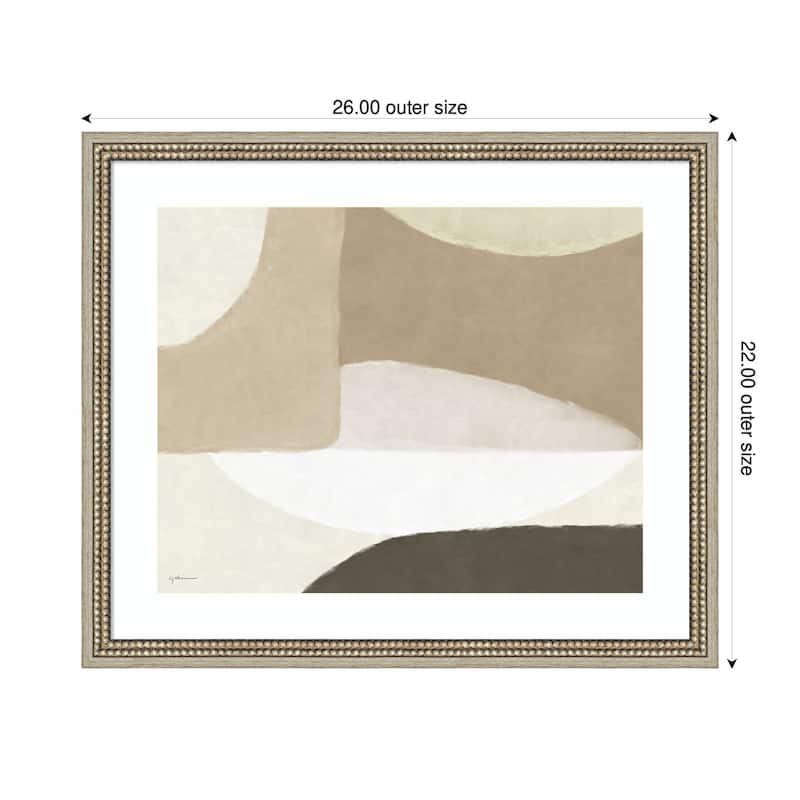 Kate and Laurel Abstract Neutral by Gabrielly Guedes Framed Wall Art Print