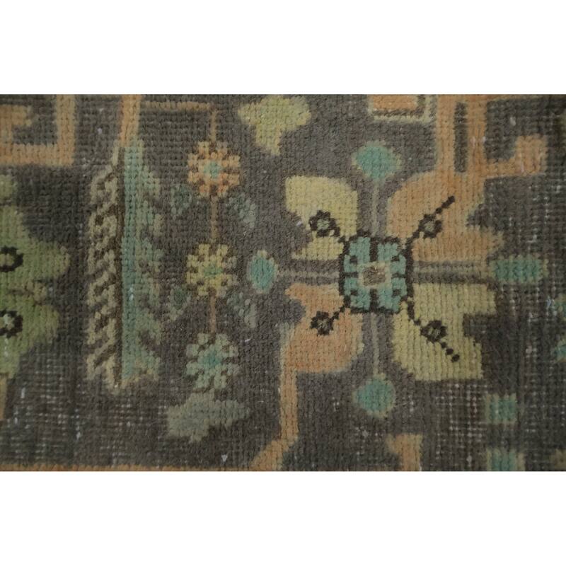 Hand Knotted Oriental 100% Wool Carpet Traditional Medallion Greys & Charcoal Tabriz Area Rug - 11' 2'' X 7' 7''