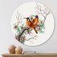 Designart 'Two Chinese Birds On A Flowering Tree Branch' Traditional ...