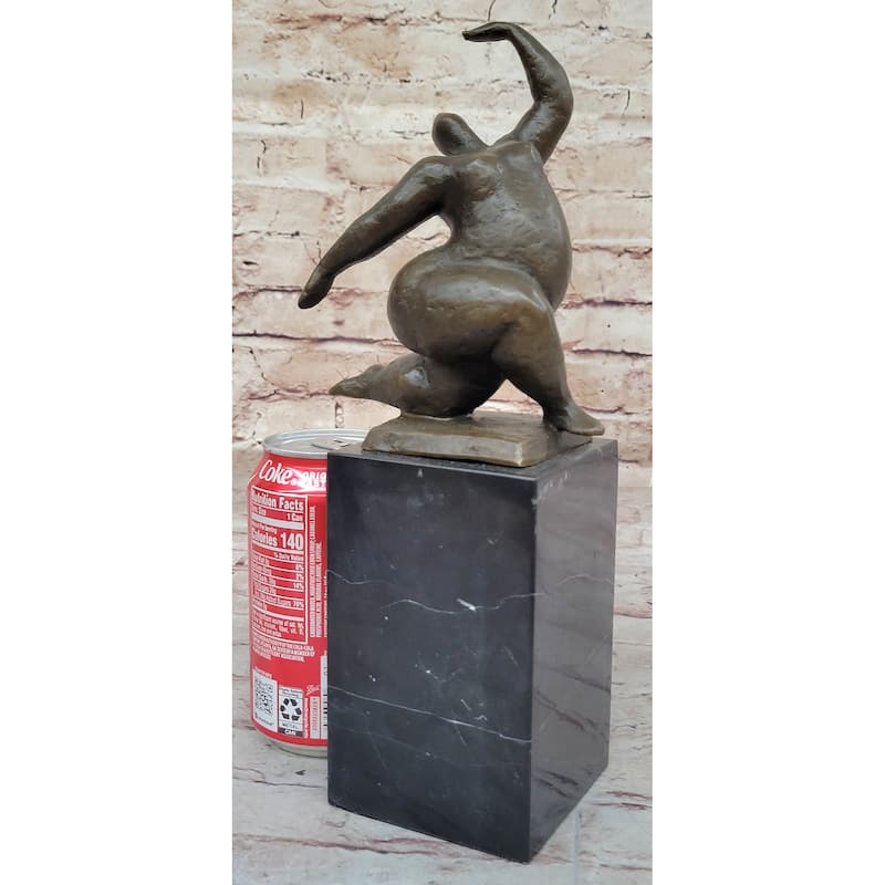 Abstract Bronze Sculpture By Milo – Modern Figurine Of A Dancing Form On Marble Base
