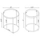 preview thumbnail 2 of 0, Maylin 2-piece Round Glass Top Nesting Table Set Gold