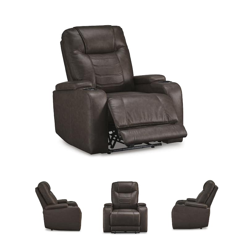 Signature Design by Ashley Schooner Rocks Power Recliner with Adjustable Headrest