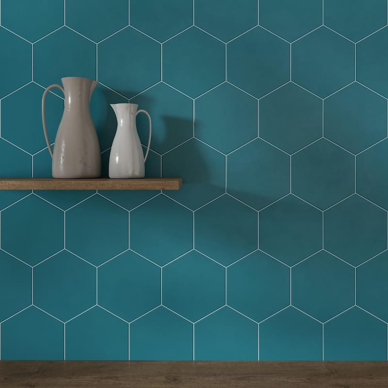 Honeycomb Hexagon 9 in. x 10 in. Glazed Porcelain Wall and Floor Tile