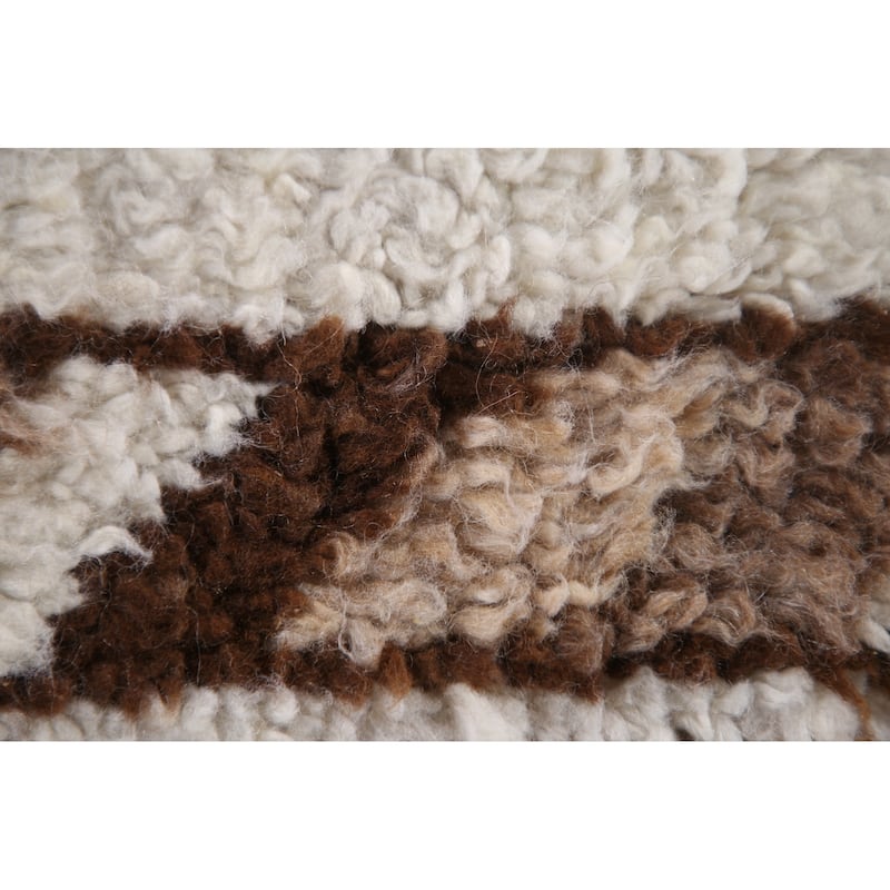 Natural Dye Geometric Anatolian Runner Rug Hand-knotted Wool Carpet - 3'0"x 12'6"