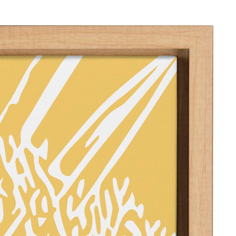 Kate and Laurel Sylvie Flower Framed Canvas by Apricot and Birch