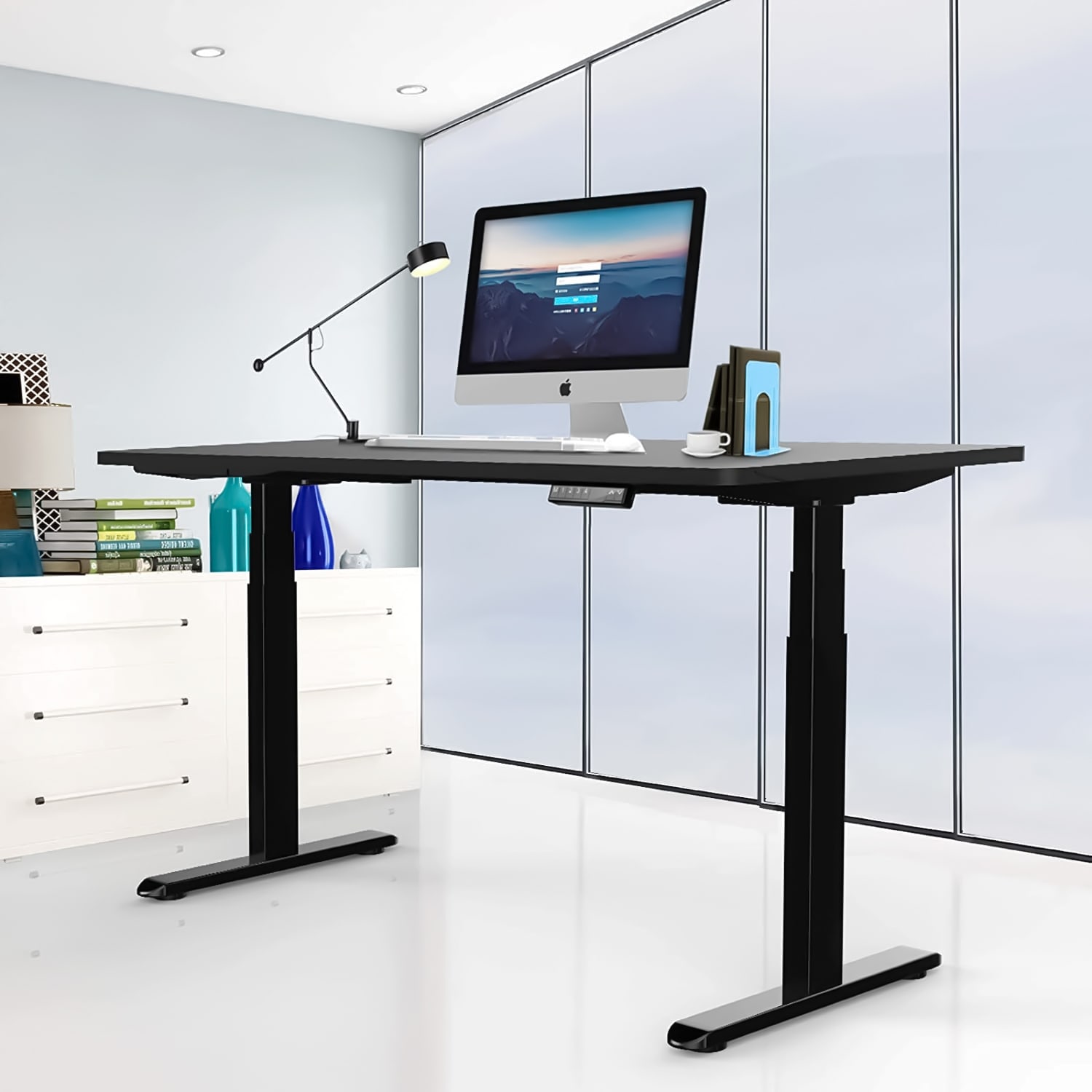 Electric Stand up Desk Height Adjustable Student Desks Computer Desks