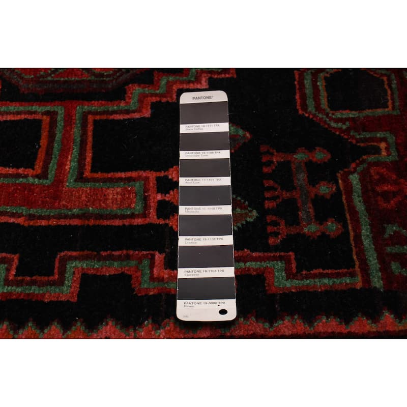ECARPETGALLERY Hand-knotted Konya Anatolian Black, Red Wool Rug - 4'8 x 10'8
