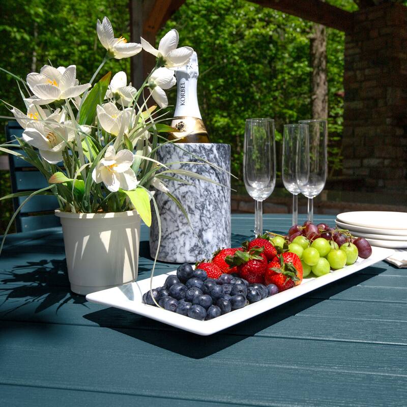 Weatherly 5-piece Outdoor Dining Set - 48" Round Table, Counter-height