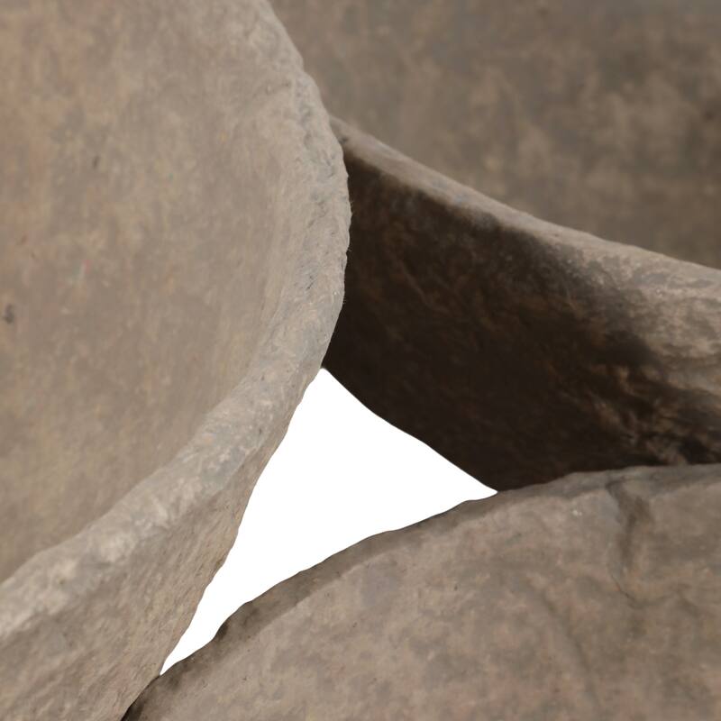 Pottery Paper Mache Bowls Handcrafted Unique Texture (Set of 3)