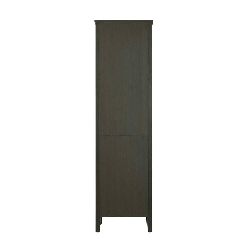 Laura 16-28 Inch Bath Storage Glass Cabinet