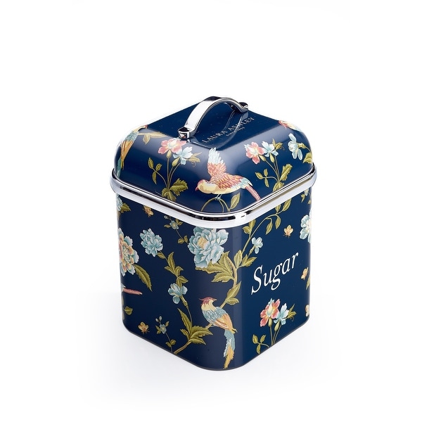 Laura Ashley VQ 3-Piece Hand-applied Stainless Steel Canister Set