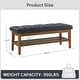 preview thumbnail 27 of 46, Entryway Shoe Bench Storage Bench Fabric Solid Wood, 43-inch Upholstered Bench for Living Room, Bedrooms
