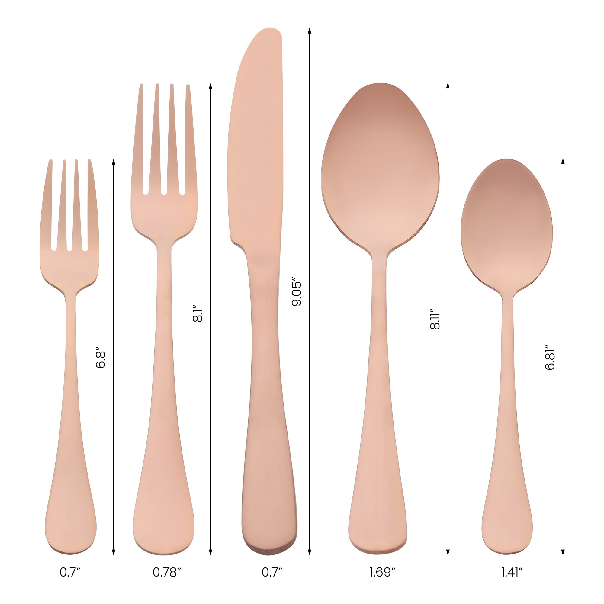 20 PCS Silverware Set, Stainless Steel Flatware, Mirror Polished Cutlery Set, Serving Utensils Set for Kitchen Dining - 20 PCS