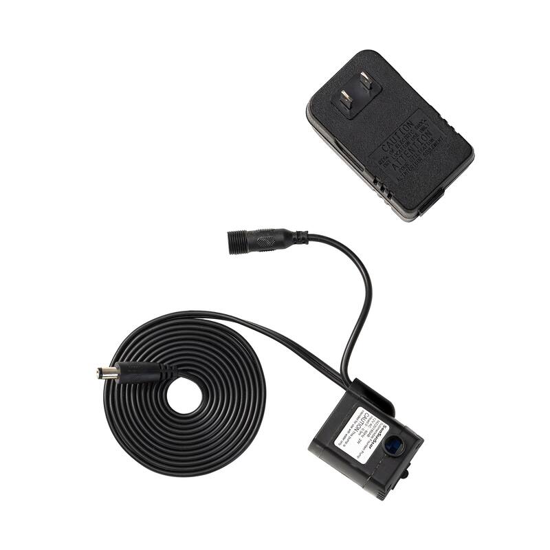 Glitzhome Leaf Textured Ceramic Jar Indoor Tabletop Water Fountain with LED Lights