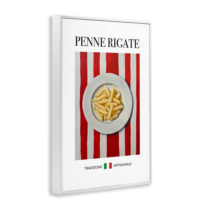 Stupell Traditional Penne Rigate Pasta Framed Giclee Art Design By Andreas Magnusson