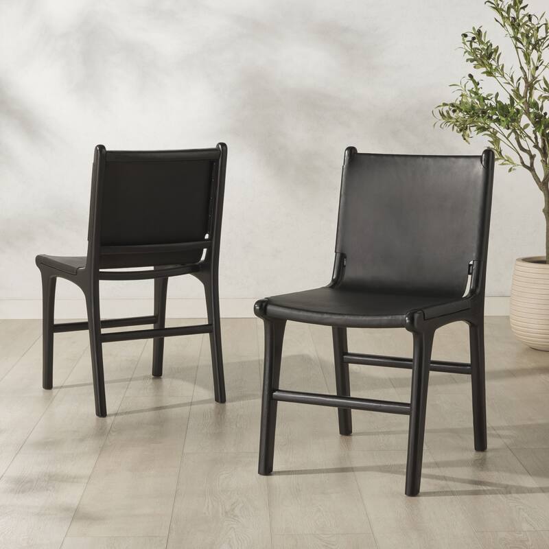 SAFAVIEH Couture Cassaphina Solid Wood Dining Chair (Set of 2), Fully Assembled - 18"W x 23"D x 34"H