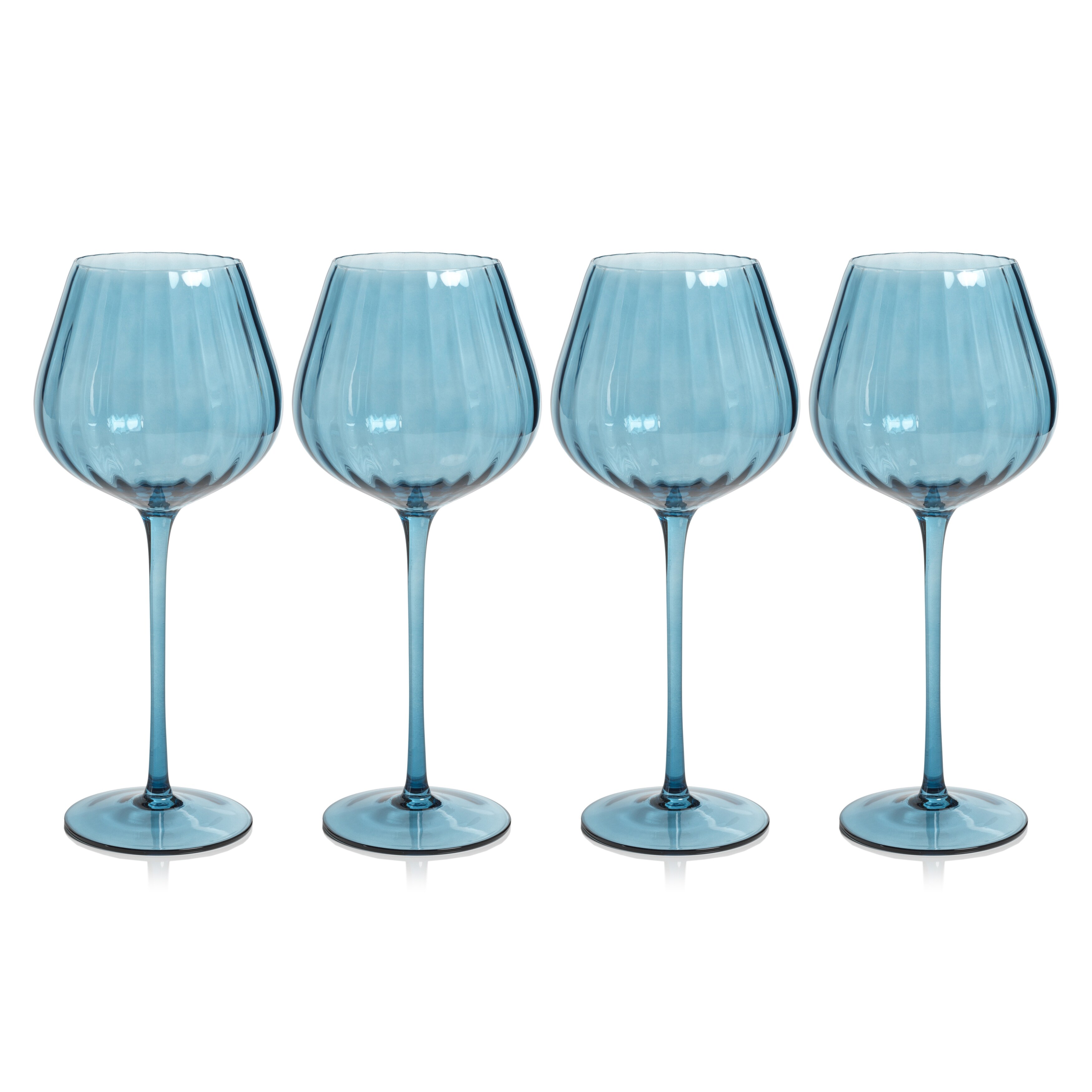 Clear Malden Optic Martini Glasses, Set of 4 by Zodax