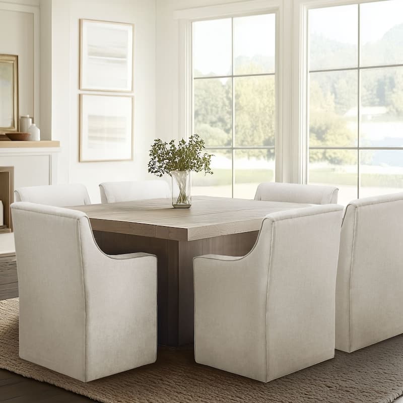 Madison Park Charlotte Dining Arm Chair with Casters