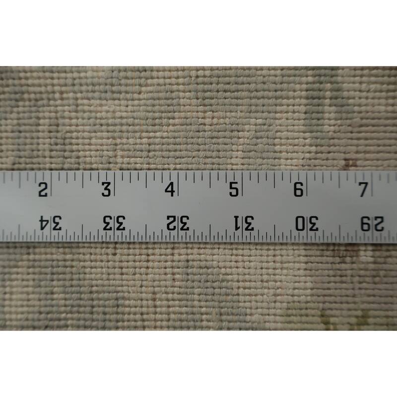 Hand Knotted Oriental 100% Silk Carpet Traditional Floral Beige & Ivories Art Deco Area Rug - 2' 7'' X 2' 8''