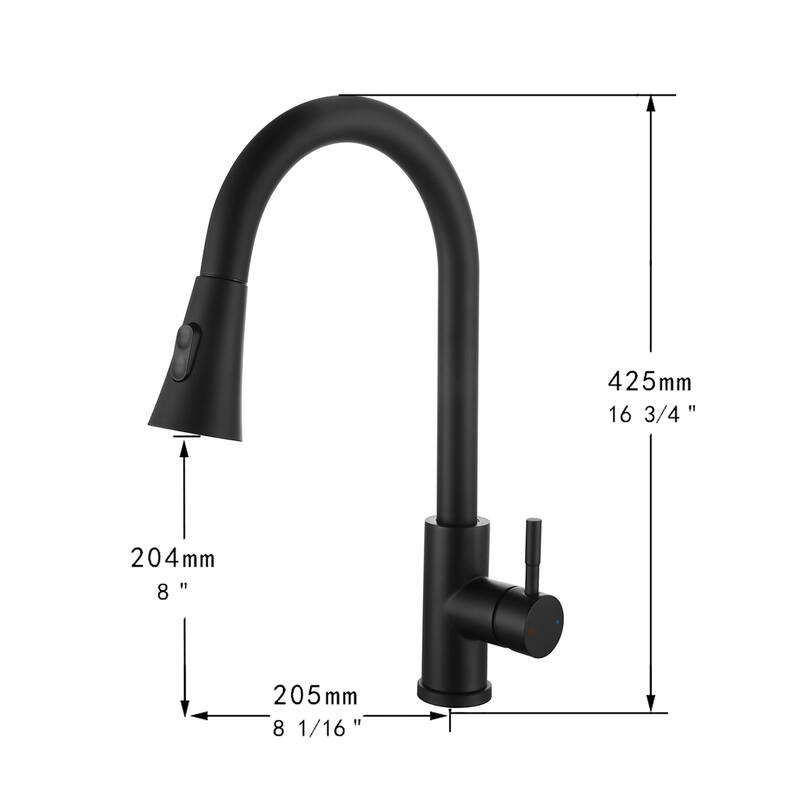 Topcraft High-arc Pull Down kitchen Sink Faucet