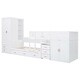 preview thumbnail 7 of 13, Twin Bunk Bed with Trundle, Desk, Wardrobe & Drawers - Multi-Functional Bed, White