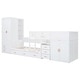 preview thumbnail 7 of 13, White Twin Size Platform Beds Bunk Bed with Trundle, Wardrobe and Desk