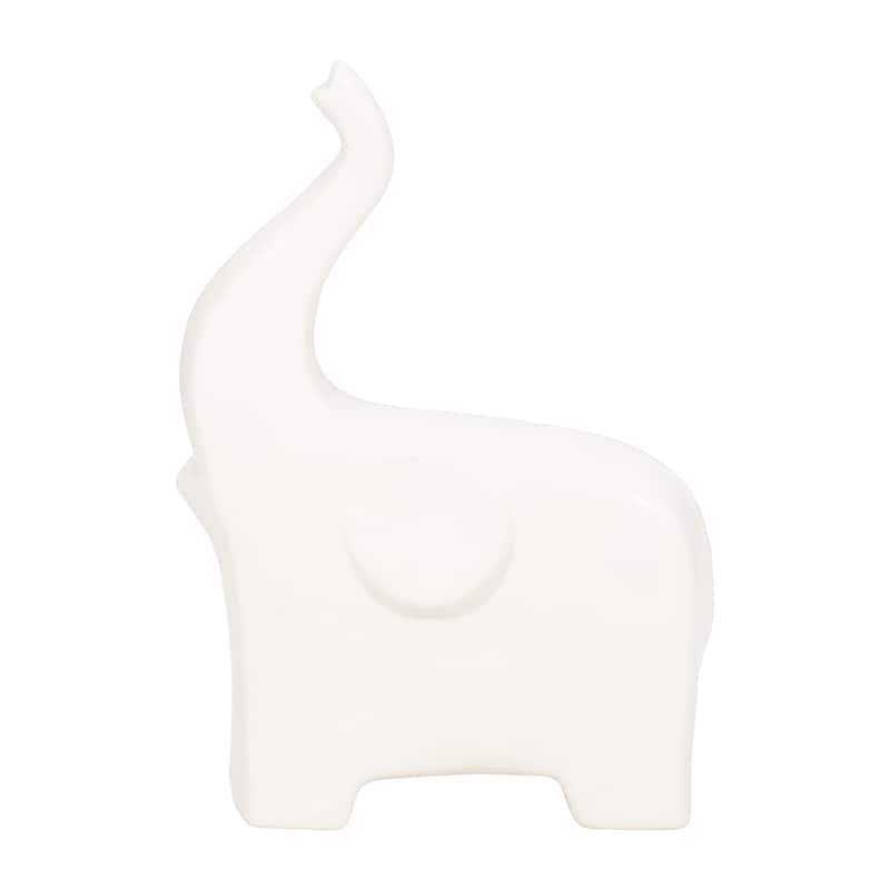 Ceramic Elephant Sculpture Contemporary Elephant Statue for Home or Office Decor Elephant Lover Gift Idea