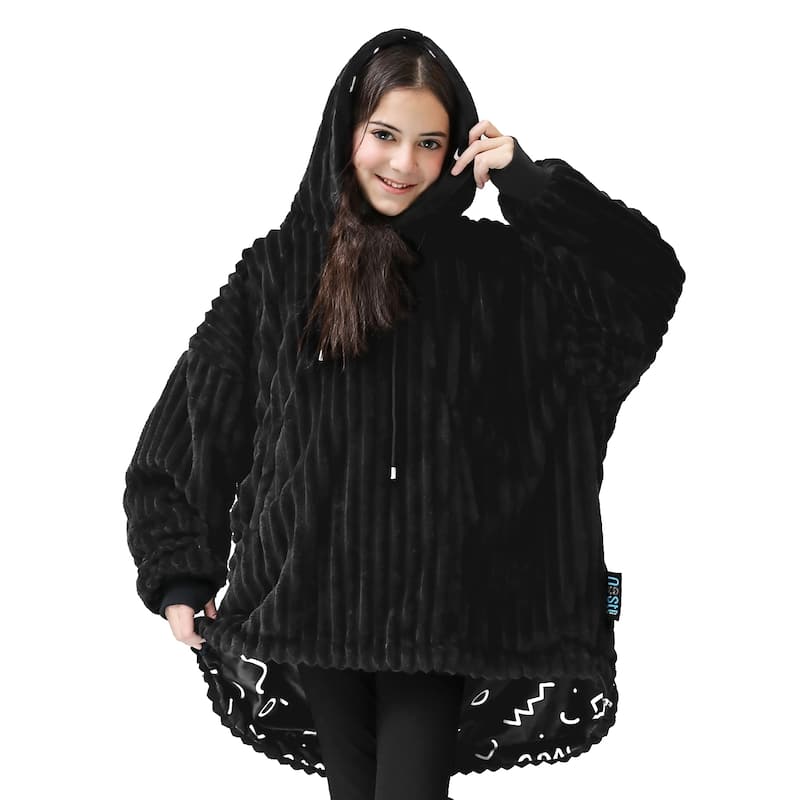Nestl Warm Oversized Unisex Wearable Blanket Hoodie - Reversible Cozy Snuggle Hoodie Blanket - Giant Sweater Blanket Hoodie
