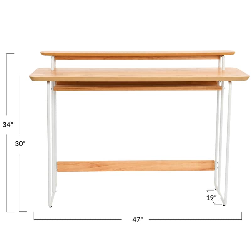 Computer Desk with Wood Veneer