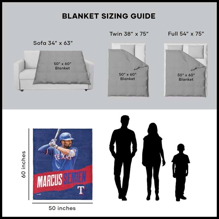 MLB Texas Rangers Player Silk Touch Throw Blanket