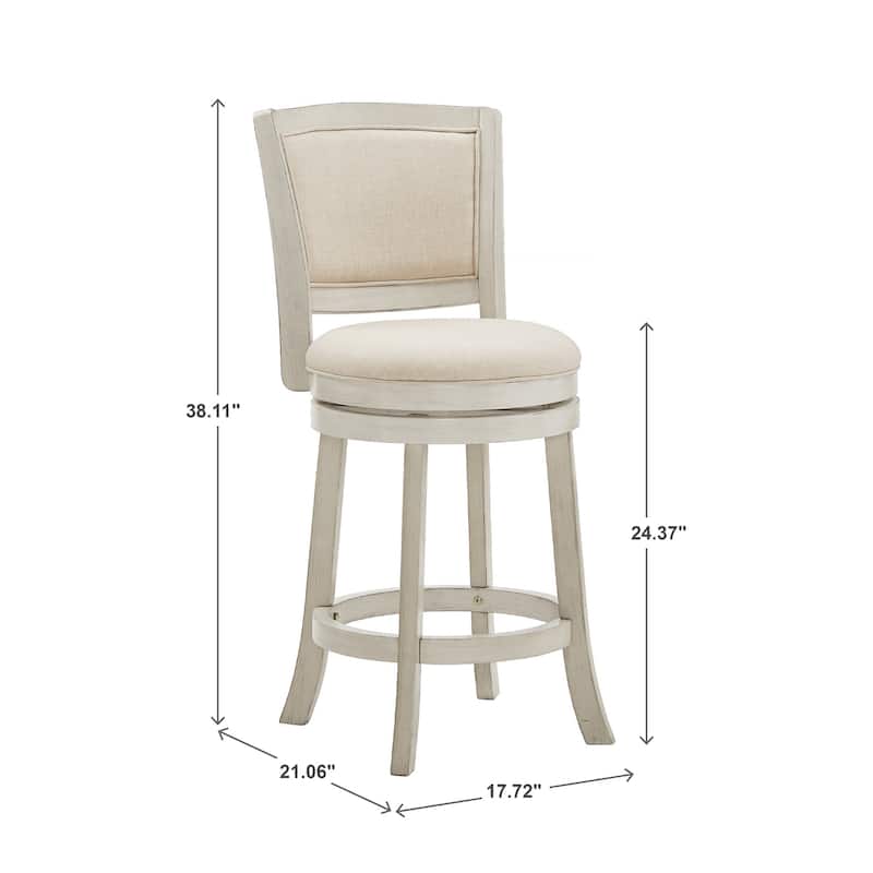 Menas Upholstered Back Swivel Stool by iNSPIRE Q Classic