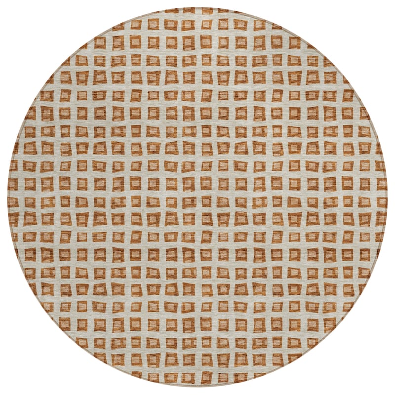 Machine Washable Indoor/ Outdoor Chantille Squared Rug