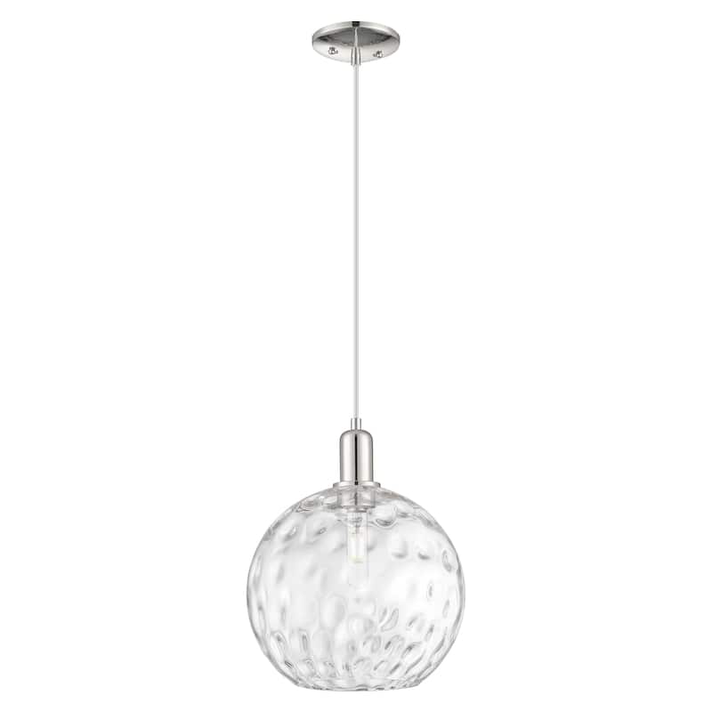 Innovations Lighting Endless Possibilities Arcadia - Athens Water Glass - 1 Light 12" Cord Hung Mini Pendant - Polished Nickel