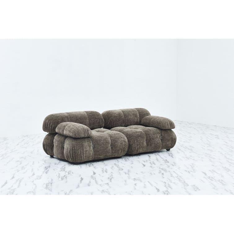 Leeven 76'' Upholstered Loveseat - Brown