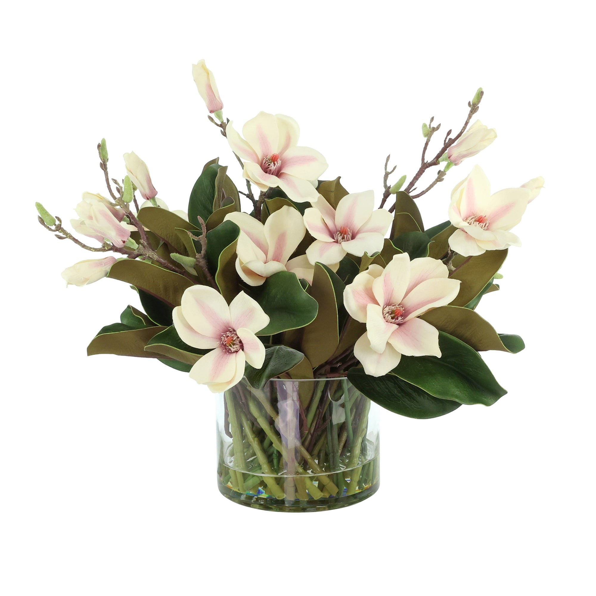 Magnolia Arrangement in Glass Vase