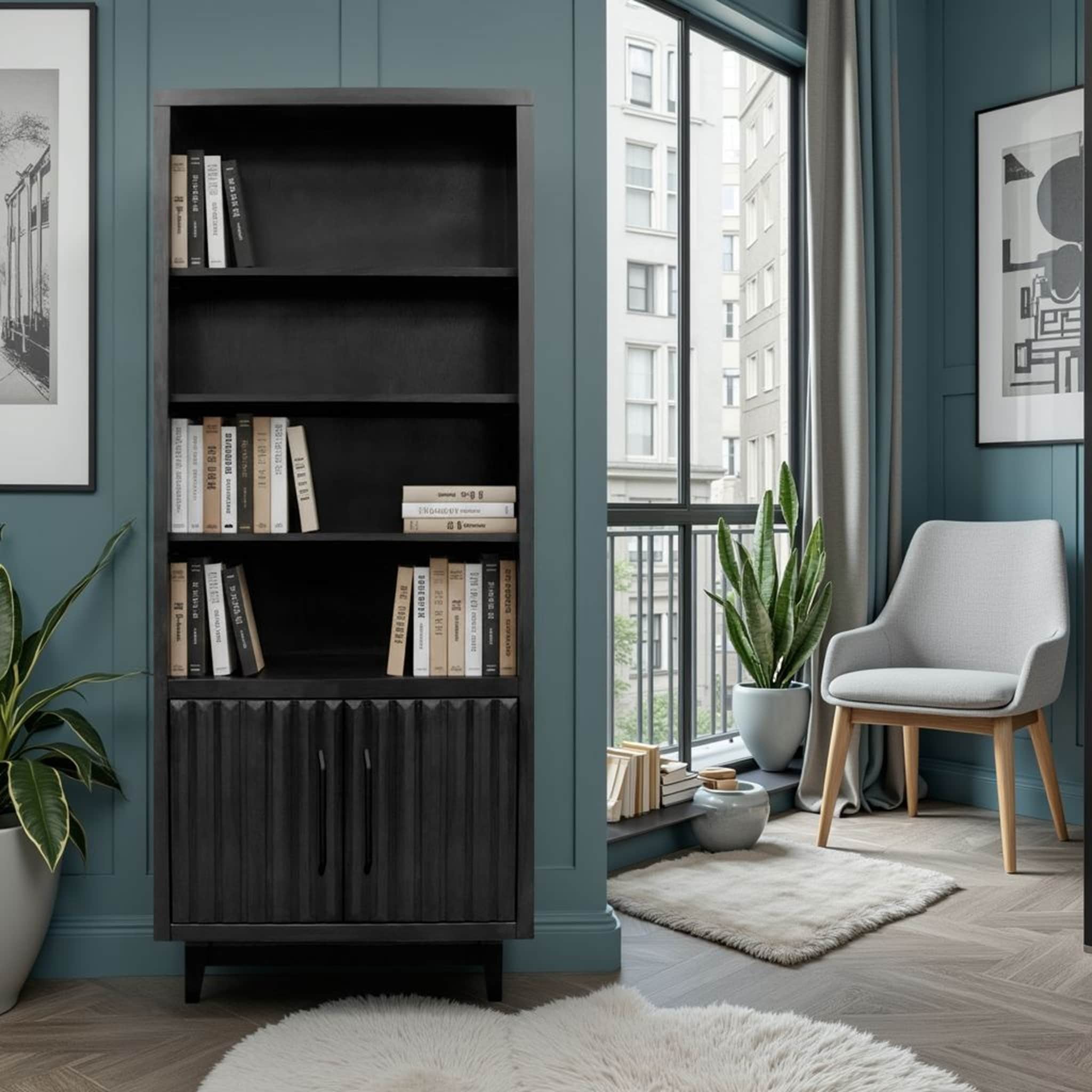 Bridgevine Home Radiance 78 inch High Bookcase Pier, No Assembly