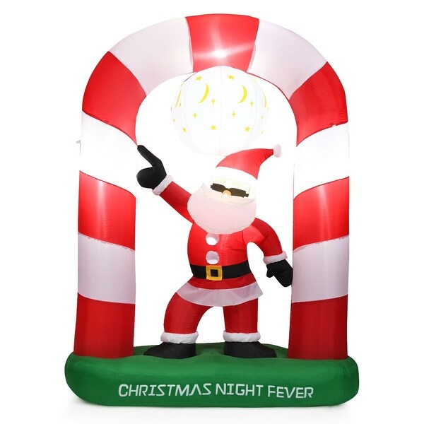 7.5 ft Inflatable Christmas Lighted Santa Claus - Multi