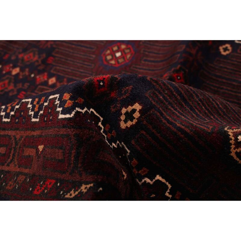 ECARPETGALLERY Hand-knotted Teimani Dark Navy Wool Rug - 3'9 x 6'5