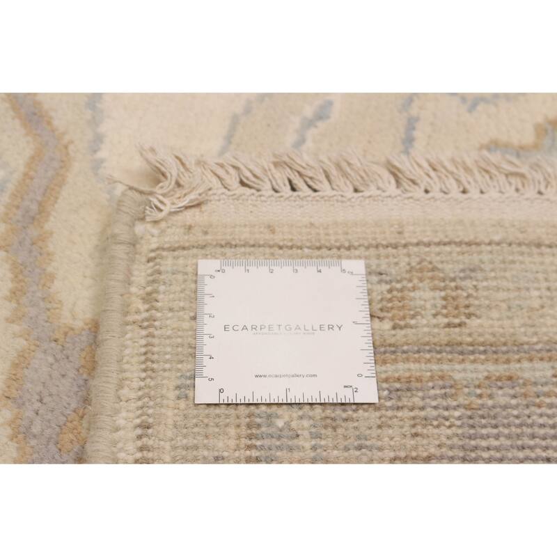 ECARPETGALLERY Hand-knotted Royal Oushak Ivory Wool Rug - 5'10 x 8'8