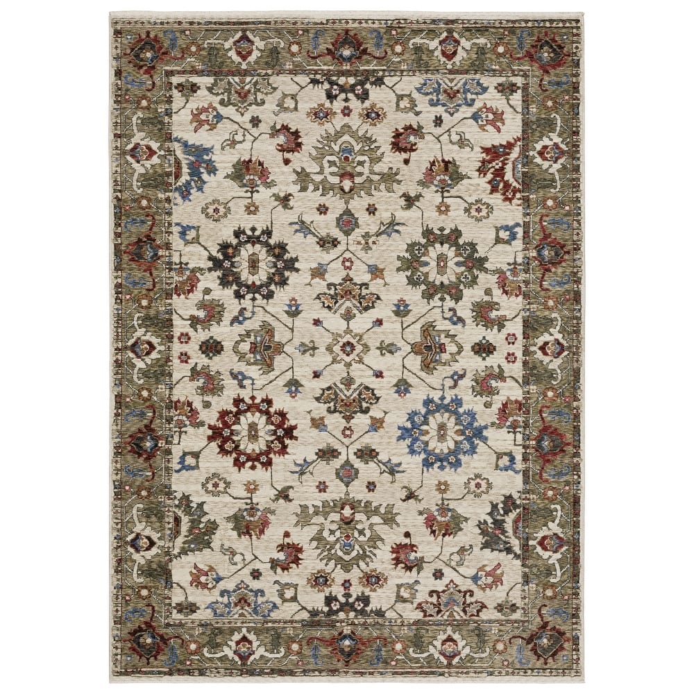 Style Haven Henretta Bordered Persian Fringe Edge Area Rug
