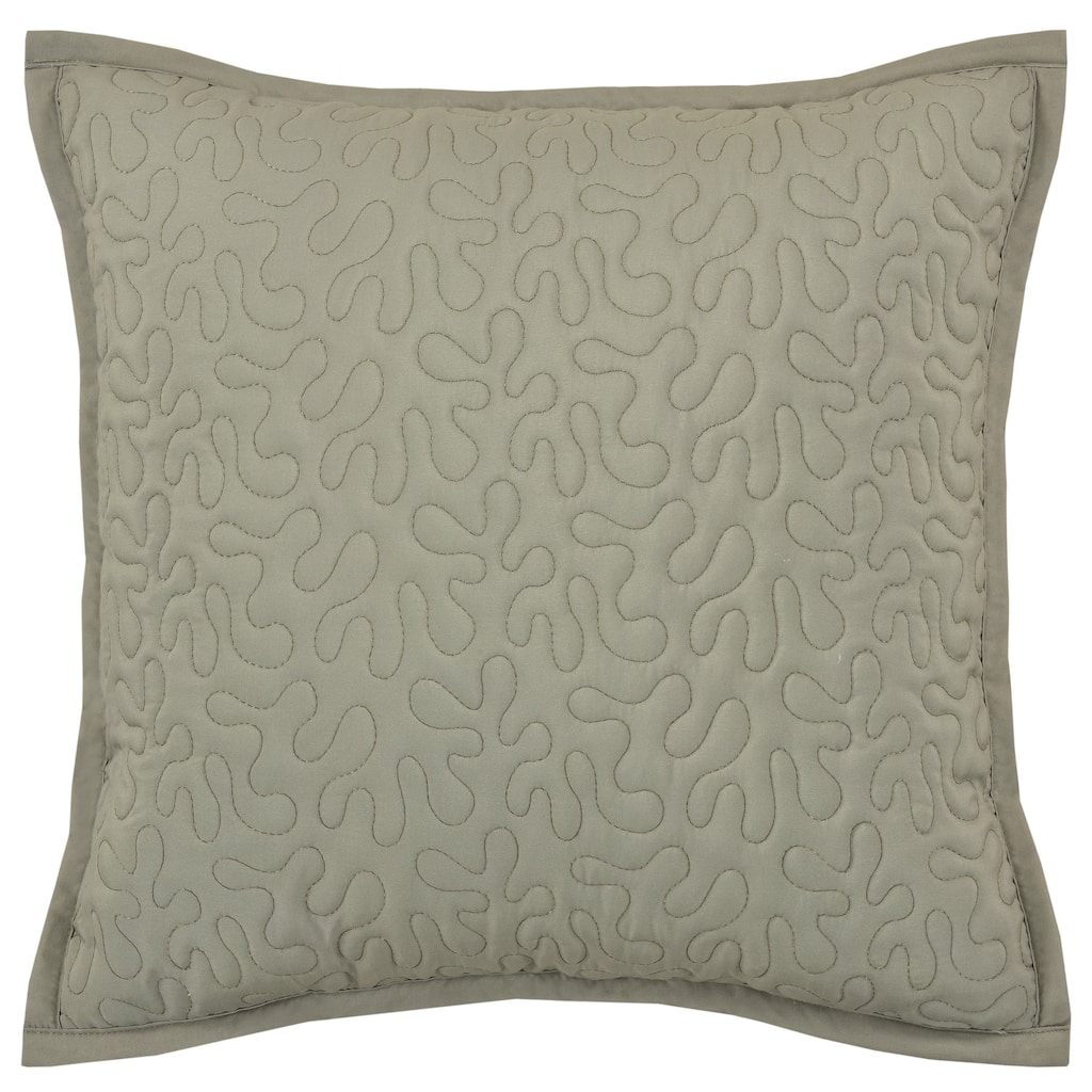 Royal Court Evergreen 16" Square Quilted Decorative Throw Pillow