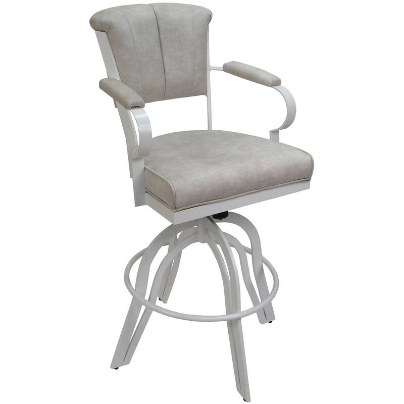 Miami Counter 26" or Bar 30" Metal Bar Stool on A Base - Outlier Stucco - White - Counter Height