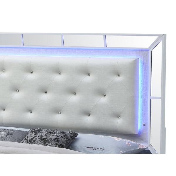 Hollywood Hills White Panel Bed