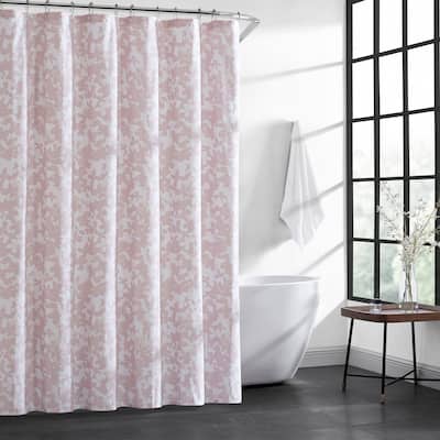 Kenneth Cole New York Merrion Cotton Pink Shower Curtain
