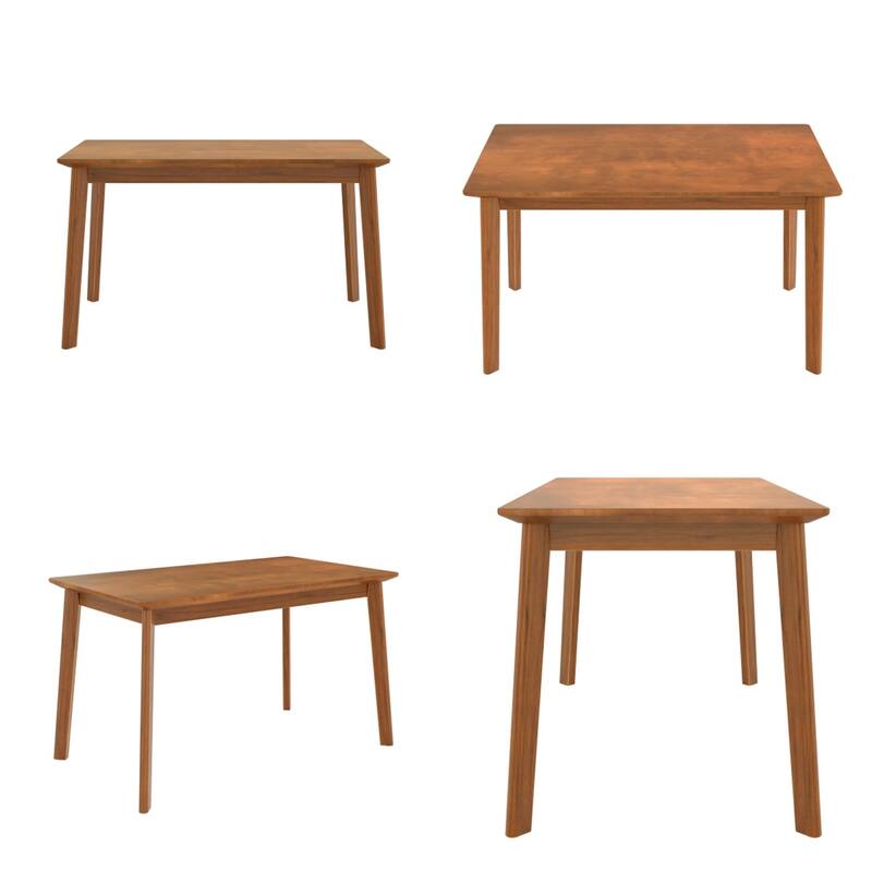 5 Piece Wood Dining Table Set with 4 Upholstered Chairs and Legs