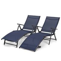Patio Lounge Chairs Outdoor Chaise Lounge Beach Pool Side Folding ...