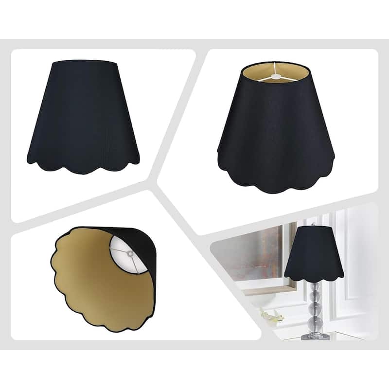 Royal Designs Scallop Empire Lamp Shade Set of 2 - 7 x 13 x 10