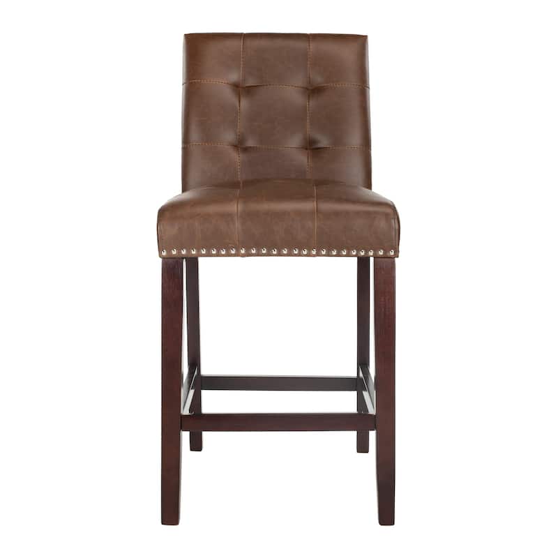 SAFAVIEH Vivien 27-inch Tufted Counter Stool (Set of 2) - 19Wx23Dx40H