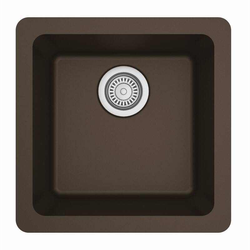 Karran Undermount Quartz Bar Single Bowl Sink - Brown